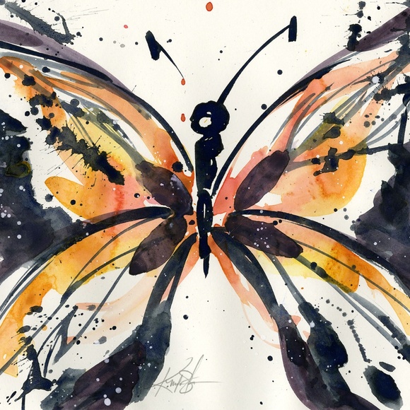 Original Watercolor Butterfly Painting - Butterfly Magic 10 - Picture 2 of 4